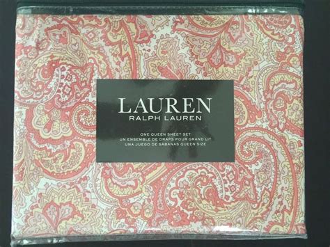 RALPH LAUREN Paisley Medallion QUEEN SHEET SET 100% COTTON Multi Color ...