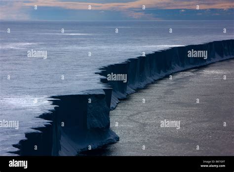 Antarctica The Ross Ice Shelf Edge in the Ross Sea From The Air Aerial ...