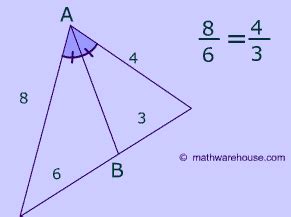 The Angle Bisector Theorem. How a bisector creates proportional sides ...