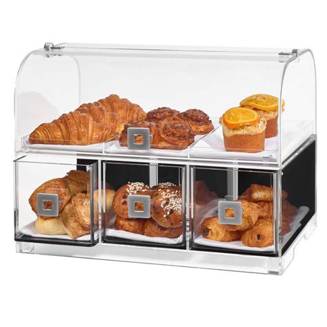 Rosseto BD128 3 Drawer Acrylic Dome Bakery Display Case with 3 Row ...