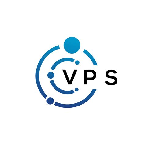 diseño de logotipo de tecnología de letra vps sobre fondo blanco. vps ...