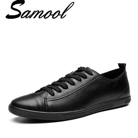 Spring Summer New Men's Leather Casual White Shoes Breathable Light ...