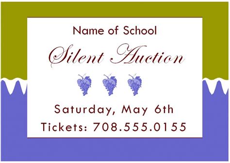 Silent Auction Template | Silent Auction Flyer Template