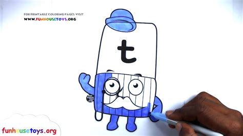 Alphablocks | Alphablock T | Learning Letters - Coloring Pages | Fun ...