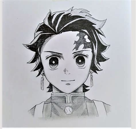 How to Draw Tanjiro Kamado from Demon Slayer