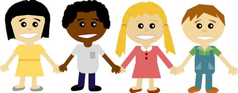 Clipart - Children holding hands