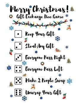 Christmas Gift Exchange Dice Game! White Elephant Gift Exchange!