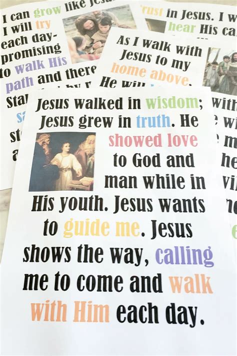 I Will Walk with Jesus Flip Chart & Lyrics - Primary Singing