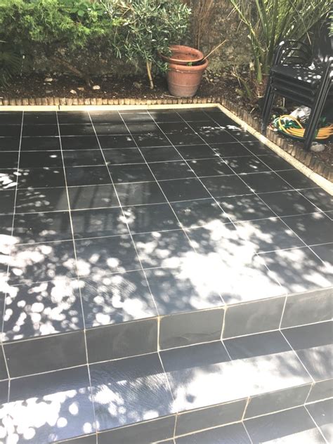 Maintaining a Slate Tiled Patio at House in Brighton - Patio Stone ...