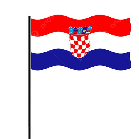 Croatia Flag Clipart Transparent PNG Hd, Croatia Flag With Pole ...