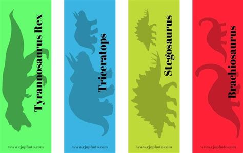 Printable Bookmarks: Dinosaurs | Free printable bookmarks, Bookmark ...