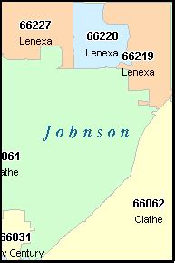 LENEXA Kansas, KS ZIP Code Map Downloads