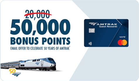 Amtrak Credit Card Offering Best Ever 50,000 Point Welcome Offer