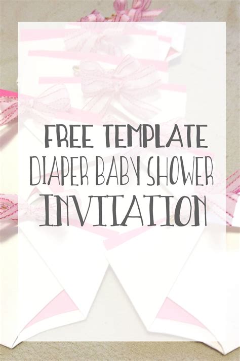 Free template Diaper baby shower invitation - Ey to Zee