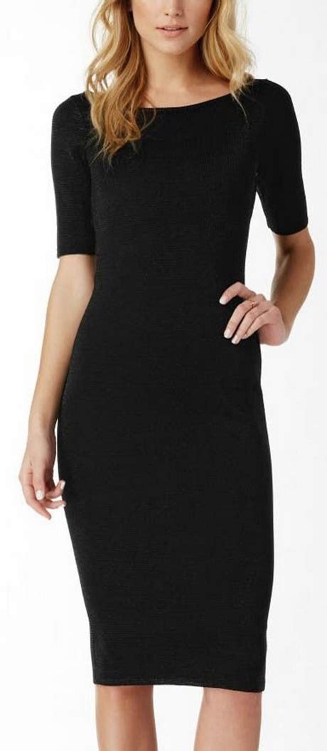 Plain black dress with sleeves