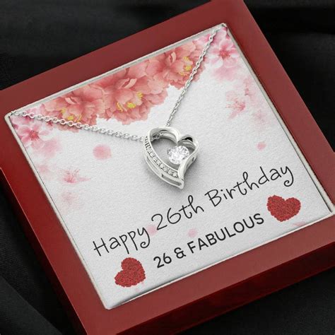 26th Birthday Gifts for Women - 26 & Fabulous Necklace for Her 26 Year ...