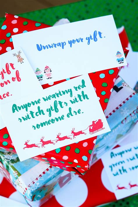 Free Printable Gift Exchange Card Game | Christmas gift exchange, Gift ...