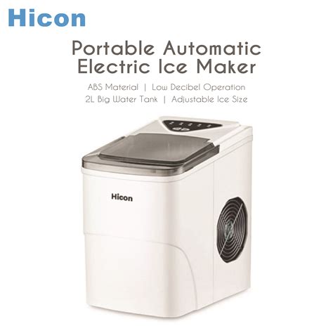 Portable Ice Maker Hicon HZB-16AL Fast Ice Maker Intelligent ice maker ...