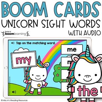 Sight Word Boom Cards™ FREEBIE by Miss M's Reading Resources | TpT