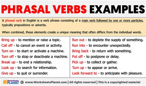 Verb Examples