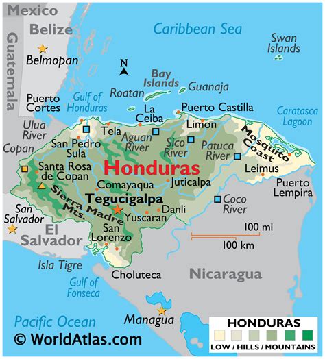 Printable Map Of Honduras - Printable Word Searches