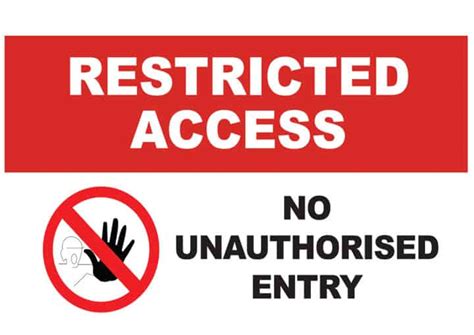 Restricted Access (Horizontal) - Construction Sign Template