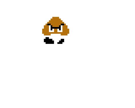 Goomba walking pixel art