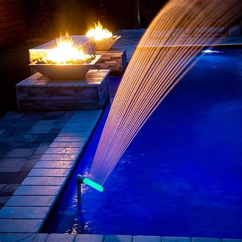 Floating Pool Fountain With Led Lights | Shelly Lighting