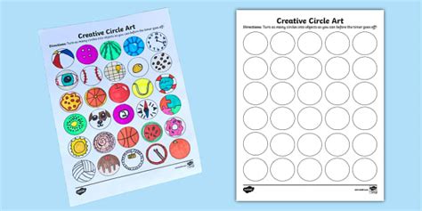 Creative Circle Art Activity for 3rd-5th Grade - Twinkl