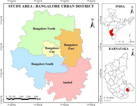 Figure 1: Study Area: Bangalore Urban district , Levels of Urbanization ...