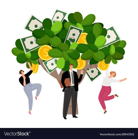 Investment profit money tree Royalty Free Vector Image