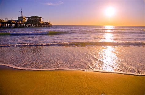 Santa Monica Sunset Photograph by Marie Hicks - Fine Art America