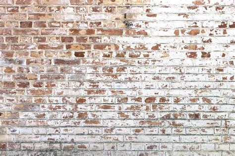 White Distressed Brick Wallpaper - Mural Wall