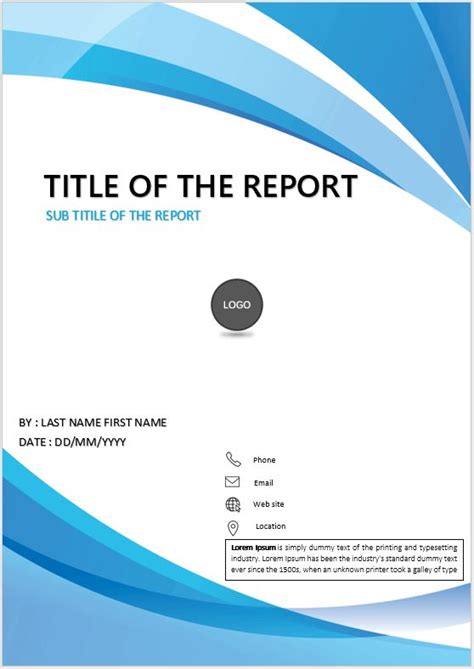 Perfect Project Report Cover Page Template Download How To Write On ...