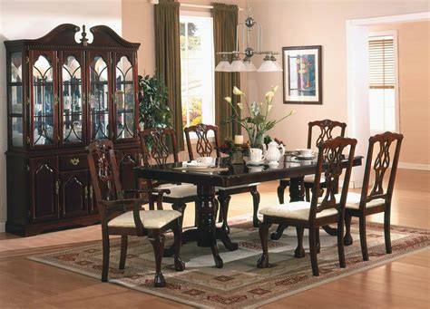 Cherry Finish Classic 5Pc Dining Room Set w/Optional Items