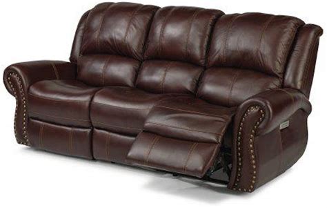 Flexsteel Patton Leather Power Reclining Sofa with Power Headrests 1483 ...