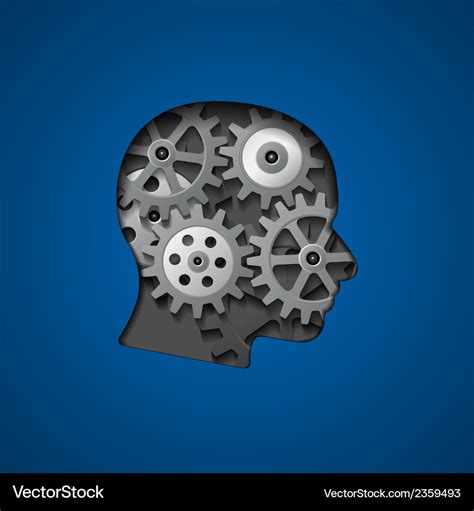 Brain gears 3 Royalty Free Vector Image - VectorStock