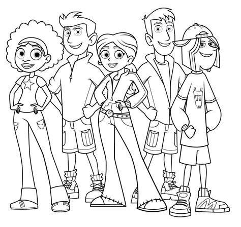 Characters from Wild Kratts Coloring Page - Free Printable Coloring ...