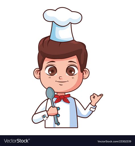 Chef boy cartoon Royalty Free Vector Image - VectorStock