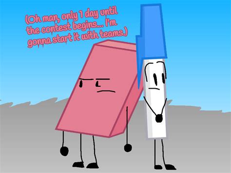 Eraser and Pen Waiting for January 9th (BFDI) by SpikyDangerousFlower ...