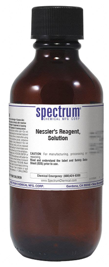 APHA, Amber Glass, Nessler Reagent, Solution, For Nitrogen (Ammonia ...