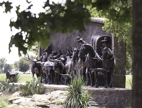 On the Chisholm Trail Monument at the Chisholm Trail Heritage Center ...