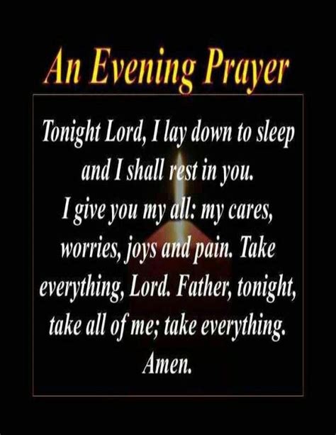 An Evening Prayer | FAITH/ BIBLE QUOTES | Pinterest | Evening prayer ...