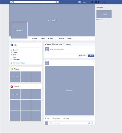 Facebook Page Template | Facebook profile template, Facebook templates ...