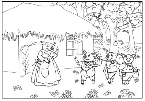 Coloring Pages - The Three Little Pigs 1