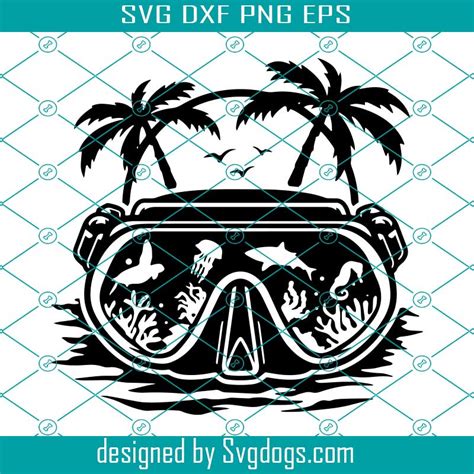 Scuba Diver Mask Svg File, Scuba Mask Svg, Divers Mask Svg, Scuba Gear ...