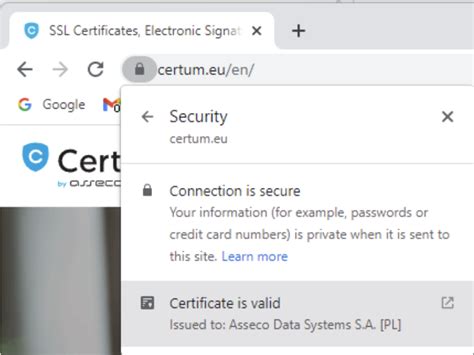 News Certum The padlock in the web browser is a security certificate