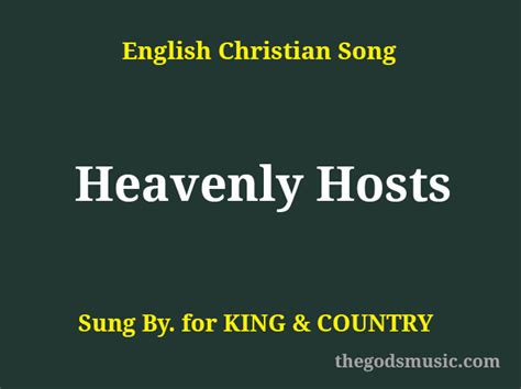 Heavenly Hosts Song Lyrics