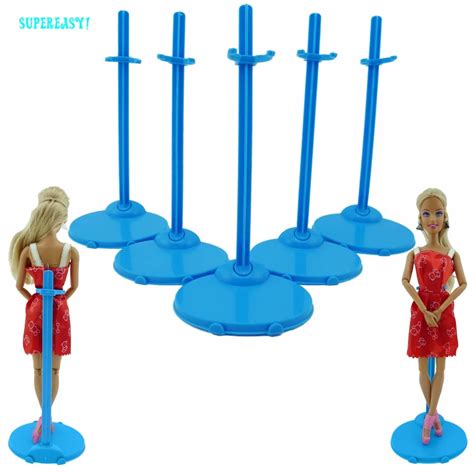 5pcs Blue Doll Stands Figure Display Holder Toy Model Accessories For ...