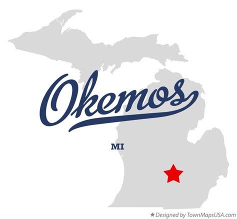 Map of Okemos, MI, Michigan